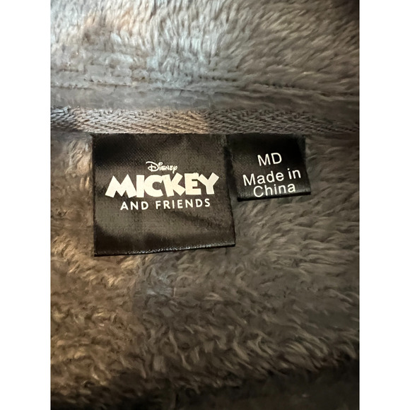 Disney Top Womens Size M Gray Velour Pullover Minnie Silhouette Long Sleeve NWT - Picture 2 of 10